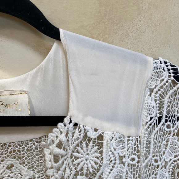 Jen's Pirate Booty White Romance Short Sleeve Lace Mini Dress Small - Picture 4 of 9